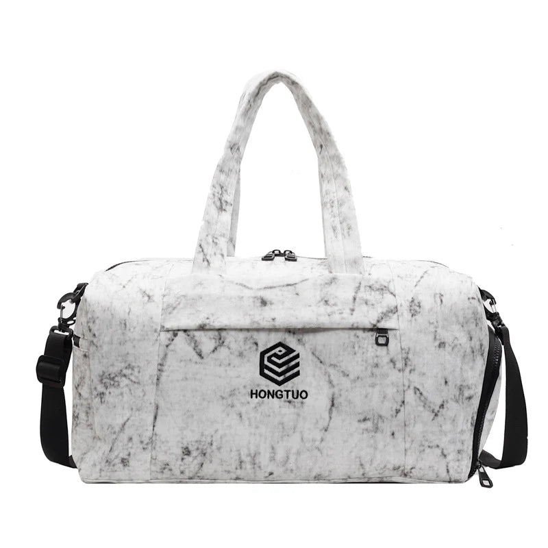 Duffle Bag Canvas Multiple Compartments Adjustable Padded Strap