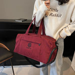 Duffle Bag Canvas Multiple Compartments Adjustable Padded Strap