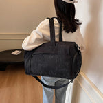 Duffle Bag Canvas Multiple Compartments Adjustable Padded Strap