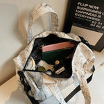 Duffle Bag Canvas Multiple Compartments Adjustable Padded Strap