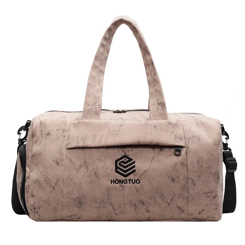 Duffle Bag Canvas Multiple Compartments Adjustable Padded Strap