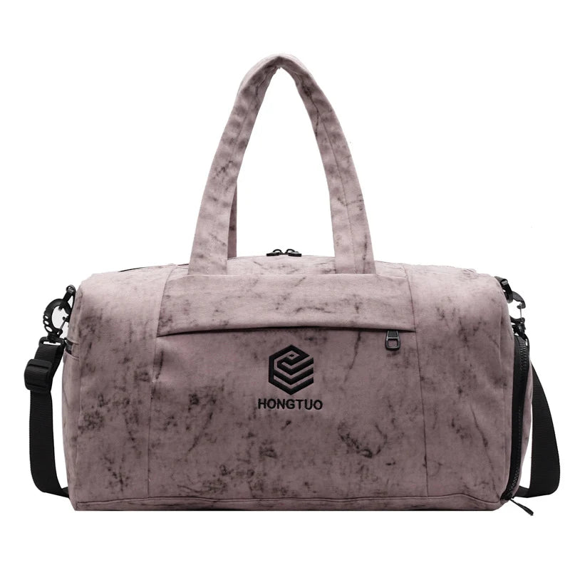 Duffle Bag Canvas Multiple Compartments Adjustable Padded Strap