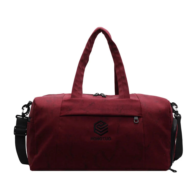 Duffle Bag Canvas Multiple Compartments Adjustable Padded Strap