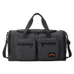Duffle Bag Checkered Wear-Resistant Fabric Padded Handles & Adjustable Strap