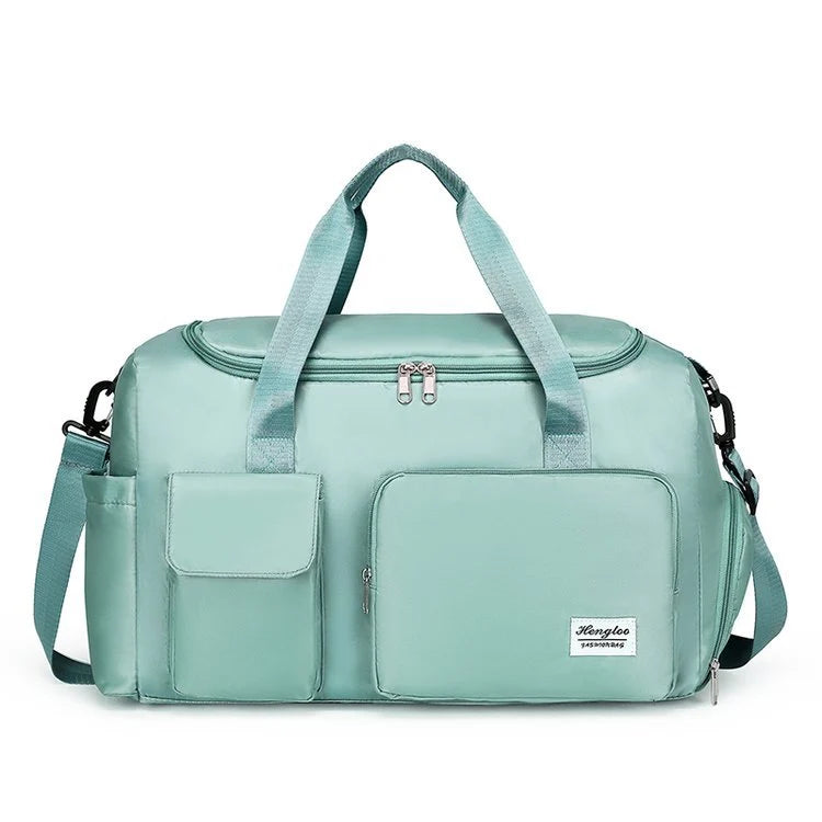 Duffle Bag Lightweight Water-Resistant Multiple Pockets & Shoulder Strap