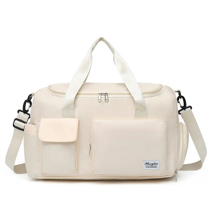 Duffle Bag Lightweight Water-Resistant Multiple Pockets & Shoulder Strap