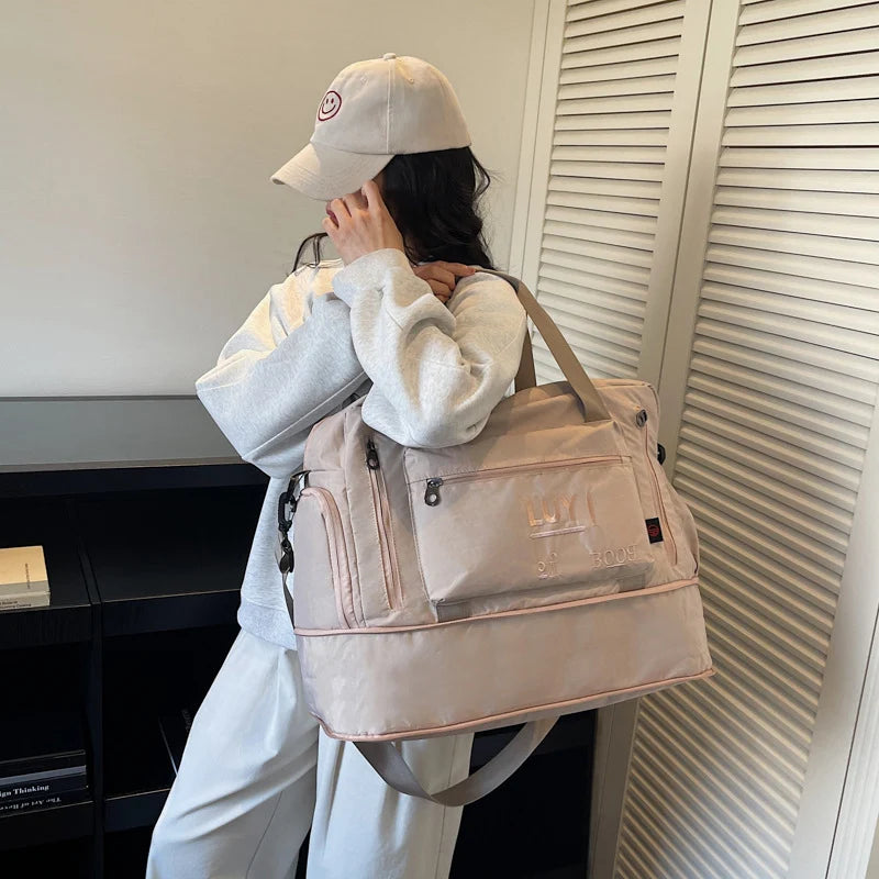 Duffle Bag Multi-Compartment Lightweight Dual Handles & Adjustable Strap
