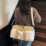 Duffle Bag Multi-Compartment & Shoe Pocket Durable Fabric