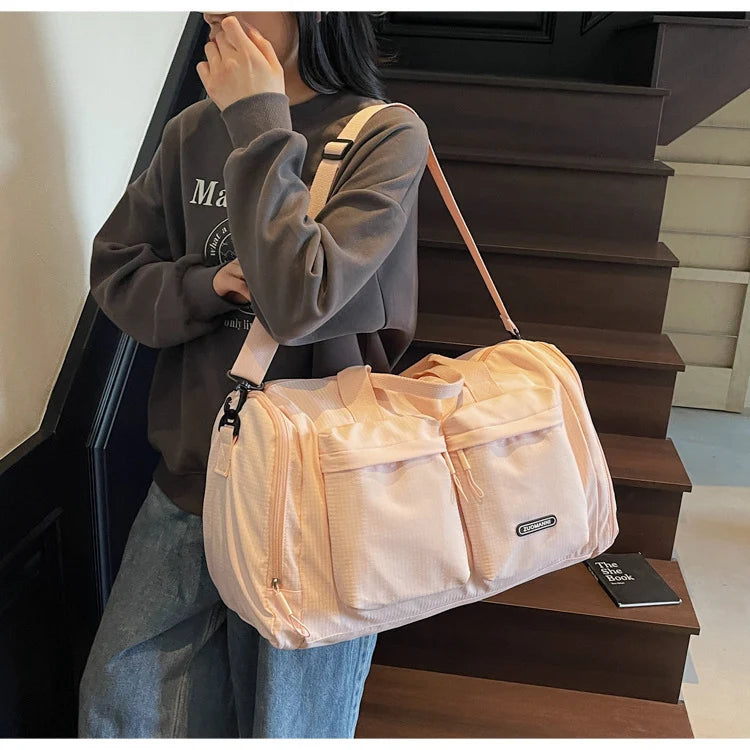 Duffle Bag Multi-Pocket Water-Resistant Padded Shoulder Strap