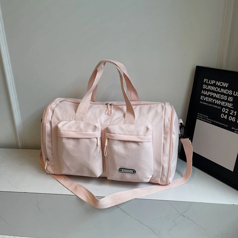 Duffle Bag Multi-Pocket Water-Resistant Padded Shoulder Strap