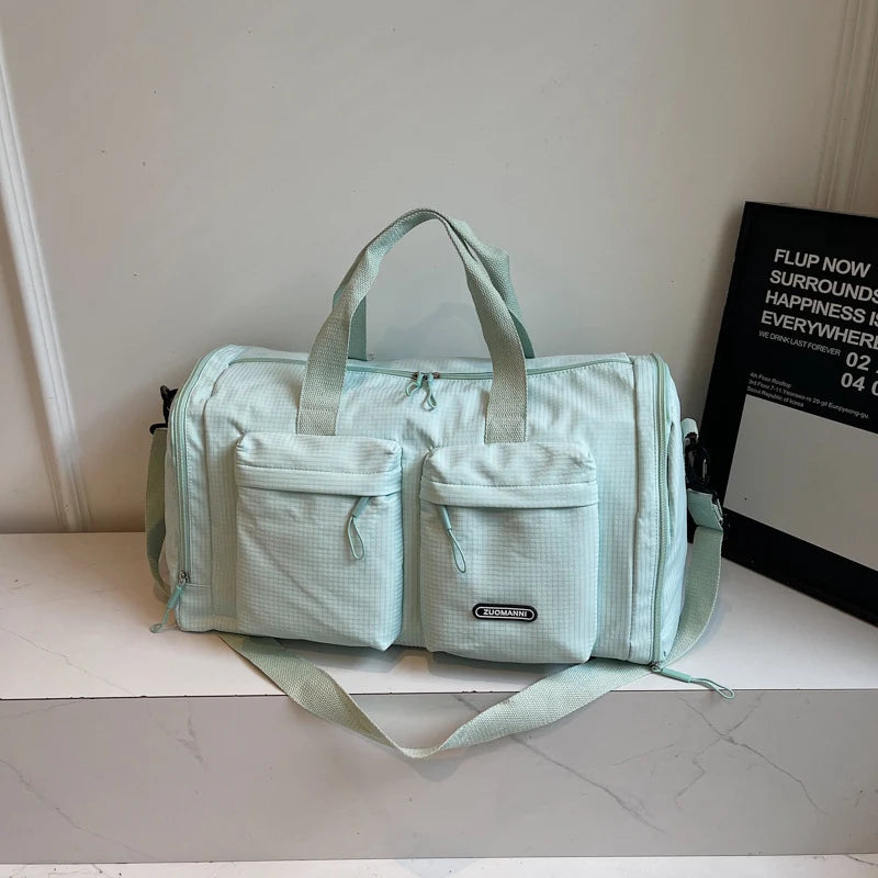 Duffle Bag Multi-Pocket Water-Resistant Padded Shoulder Strap