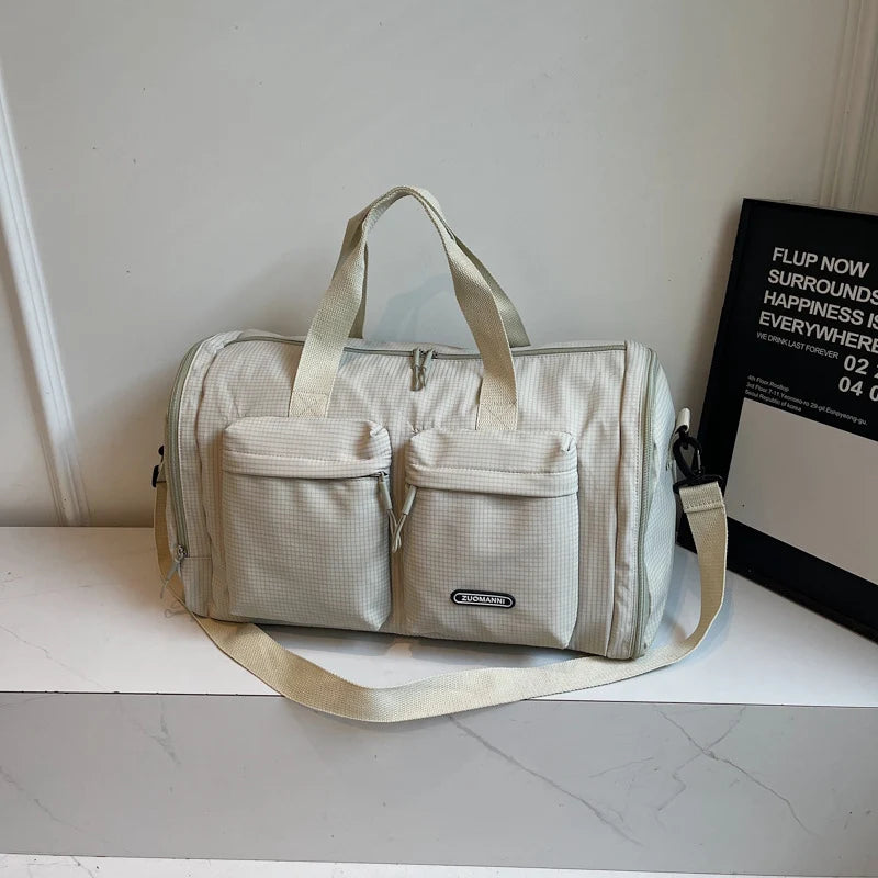 Duffle Bag Multi-Pocket Water-Resistant Padded Shoulder Strap