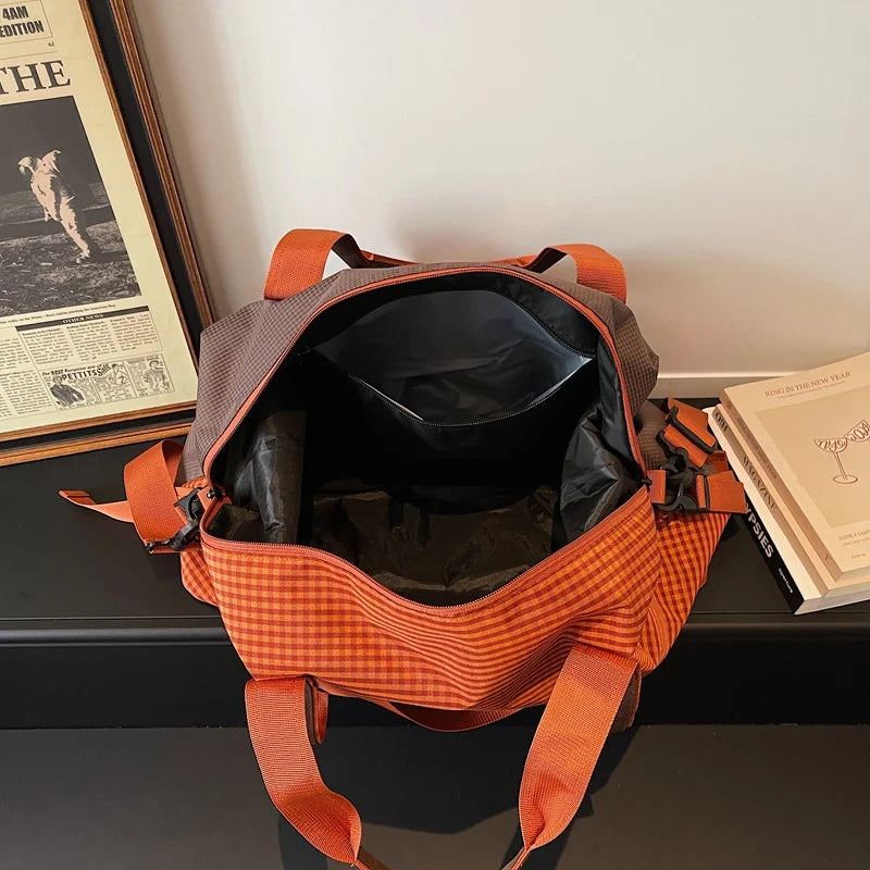 Duffle Bag Multi-Pocket Weather-Resistant Adjustable Strap & Handles