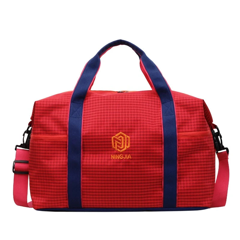 Duffle Bag Multi-Pocket Weather-Resistant Adjustable Strap & Handles