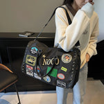 Duffle Bag Patchwork Water-Resistant Multiple Pockets