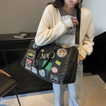 Duffle Bag Patchwork Water-Resistant Multiple Pockets