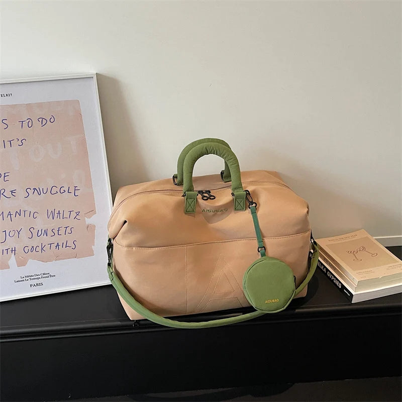 Duffle Bag Spacious Durable Synthetic Fabric Detachable Shoulder Strap
