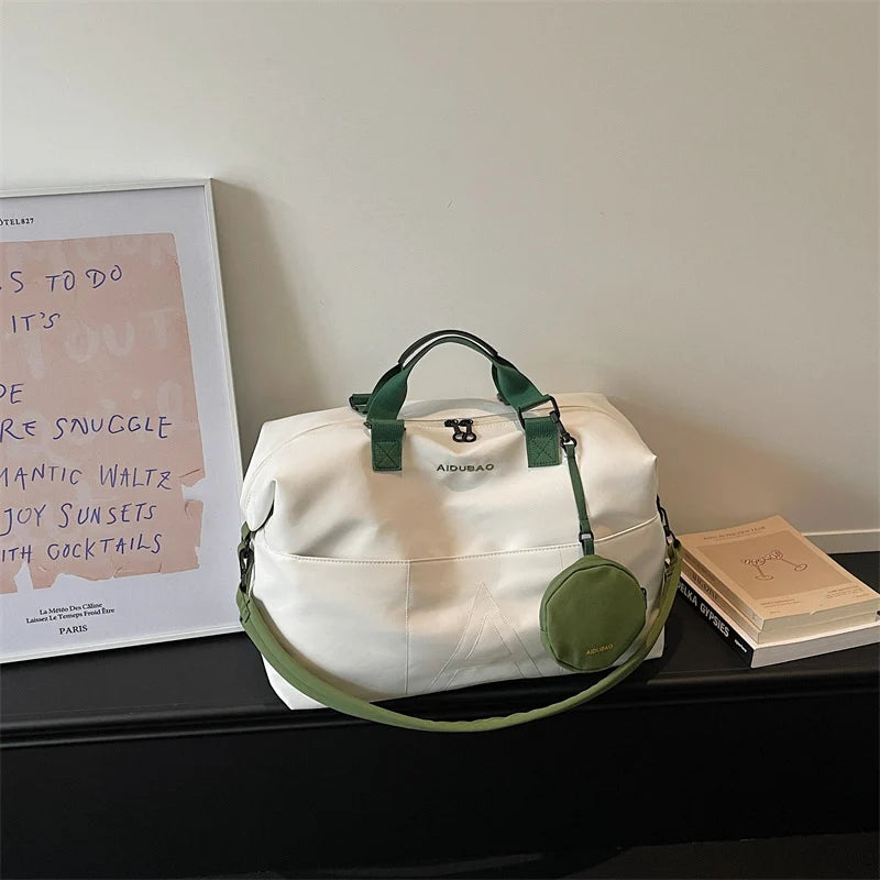 Duffle Bag Spacious Durable Synthetic Fabric Detachable Shoulder Strap