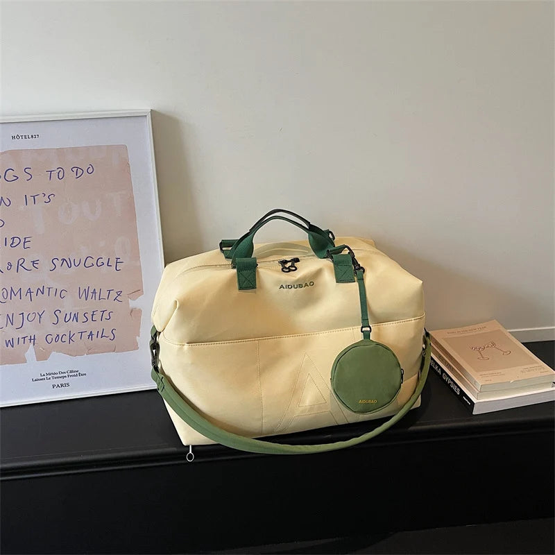Duffle Bag Spacious Durable Synthetic Fabric Detachable Shoulder Strap