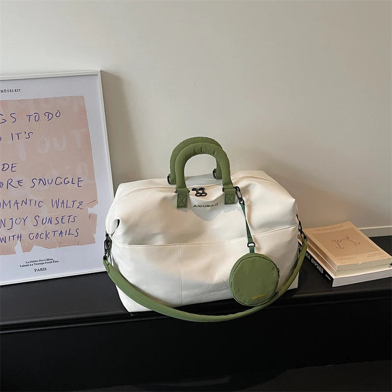 Duffle Bag Spacious Durable Synthetic Fabric Detachable Shoulder Strap