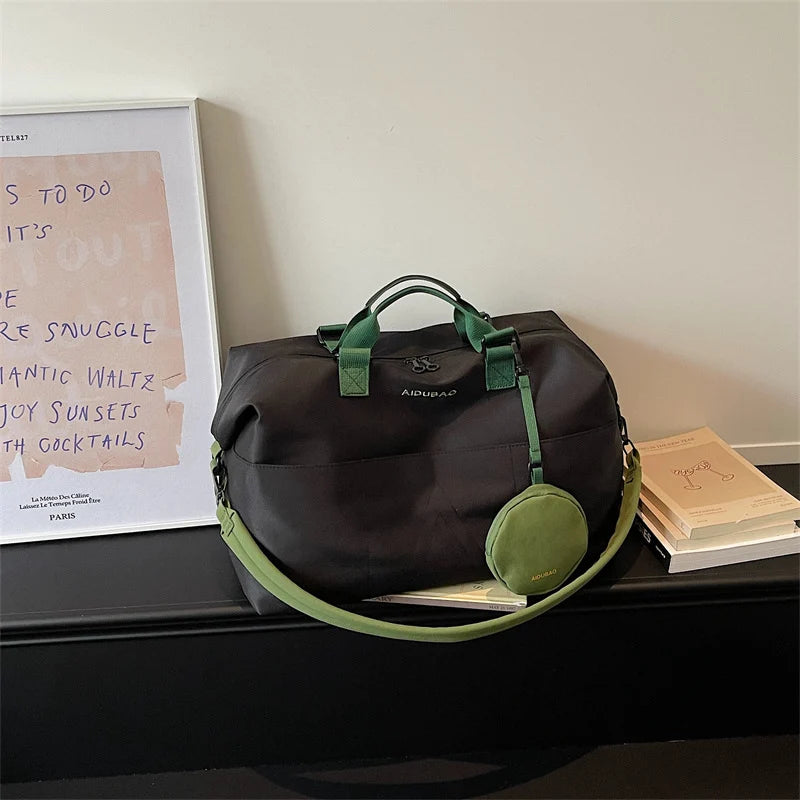 Duffle Bag Spacious Durable Synthetic Fabric Detachable Shoulder Strap