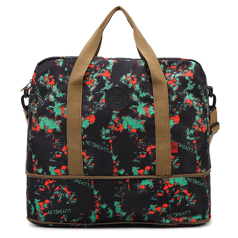 Duffle Bag Spacious Interior Multiple Pockets Adjustable Shoulder Strap