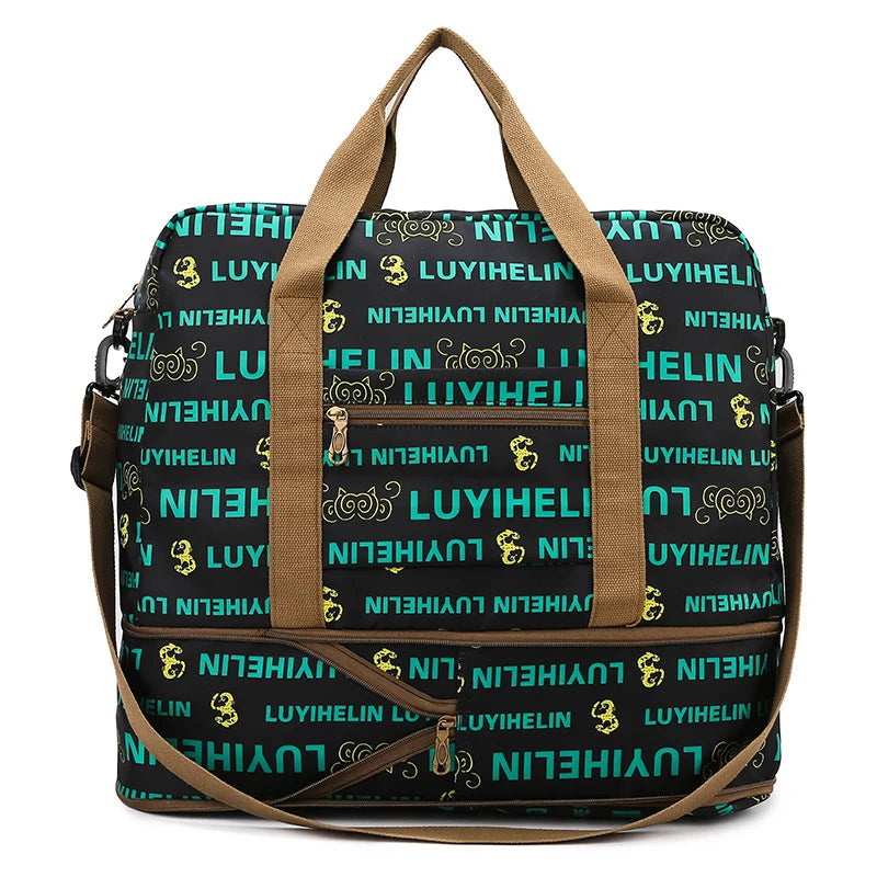 Duffle Bag Spacious Interior Multiple Pockets Adjustable Shoulder Strap