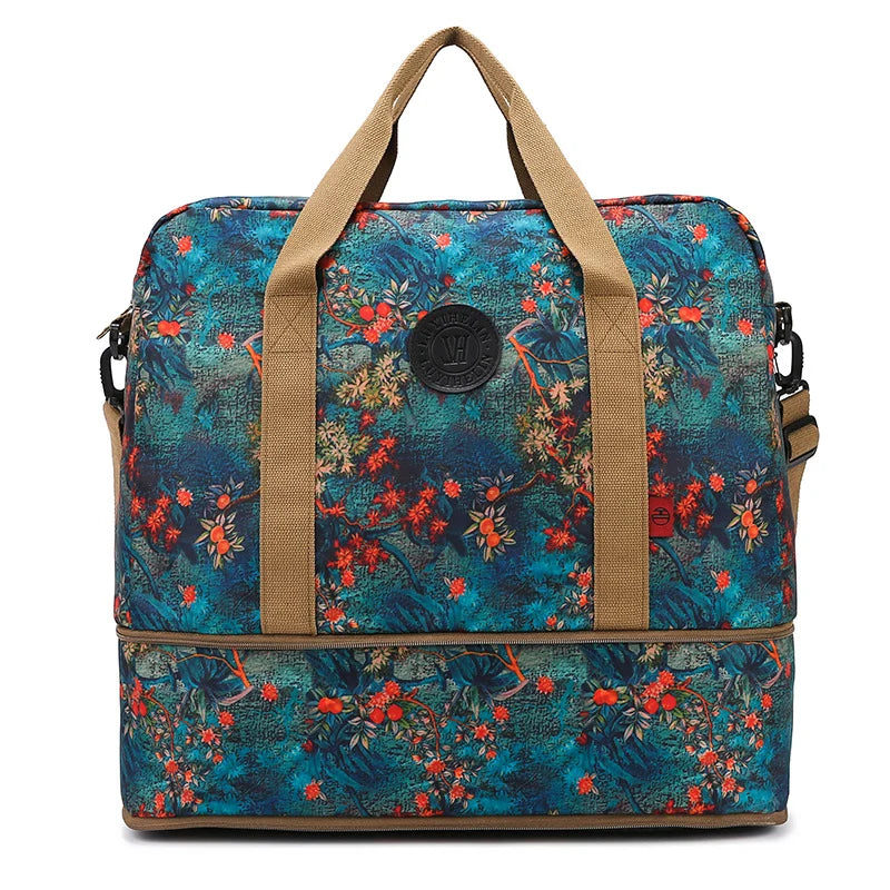 Duffle Bag Spacious Interior Multiple Pockets Adjustable Shoulder Strap