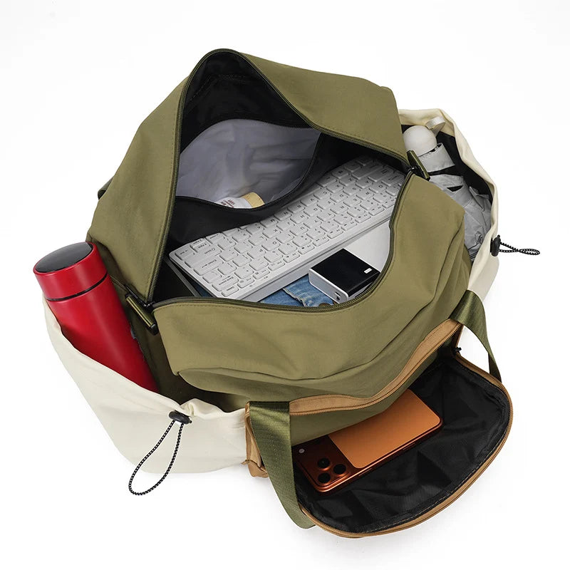 Duffle Bag Spacious Interior Weather-Resistant Detachable Strap