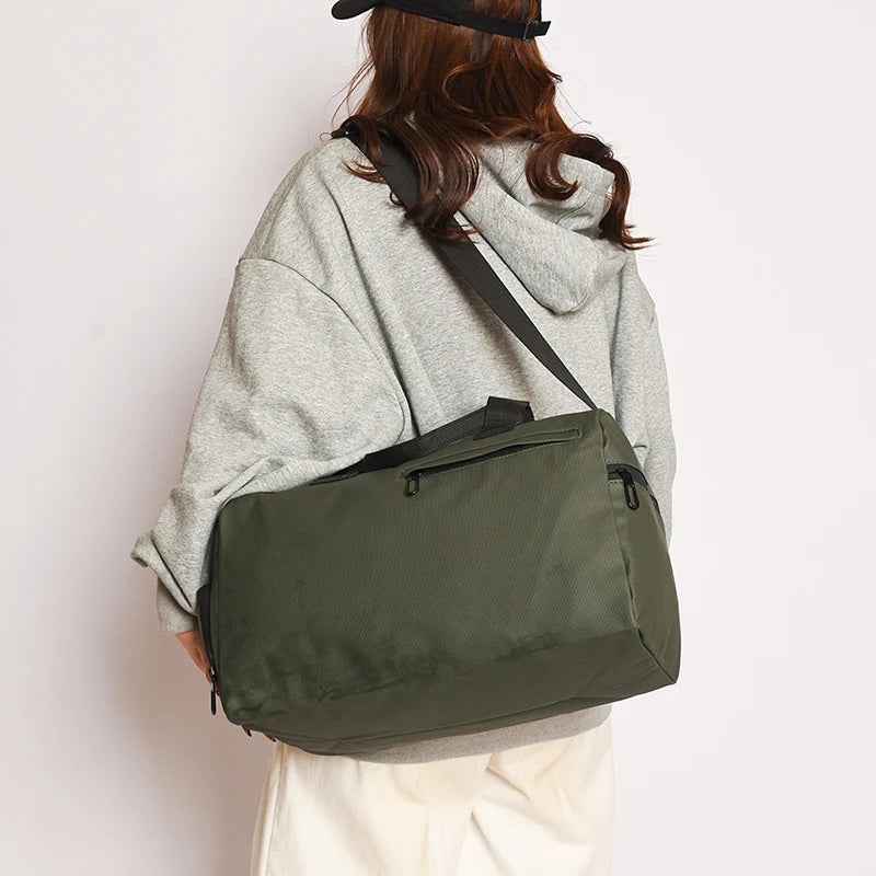 Duffle Bag Spacious Interior Weather-Resistant Fabric & Adjustable Strap