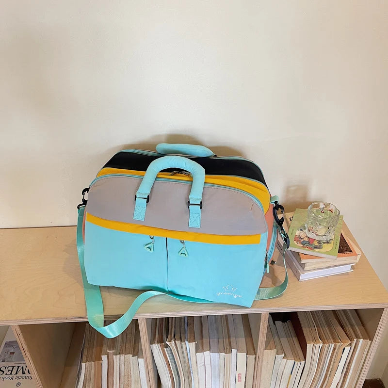 Duffle Bag Spacious Multi-Pocket Adjustable Shoulder Strap