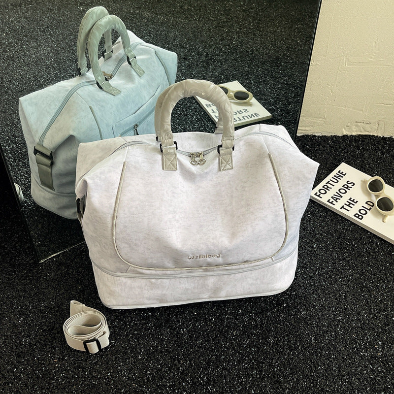 Duffle Bag Spacious Multi-Pocket Detachable Shoulder Strap
