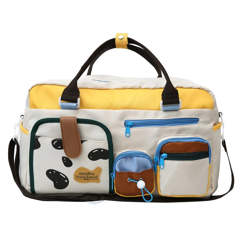 Duffle Bag Spacious Multi-Pocket Detachable Strap & Soft Handles