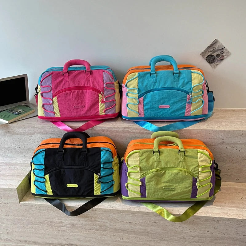 Duffle Bag Spacious Multi-Pocket Padded Handles & Adjustable Strap