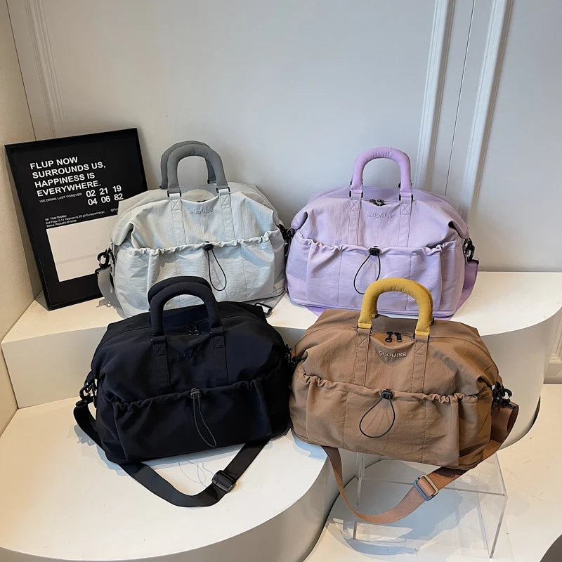 Duffle Bag Spacious Multiple Compartments Detachable Strap