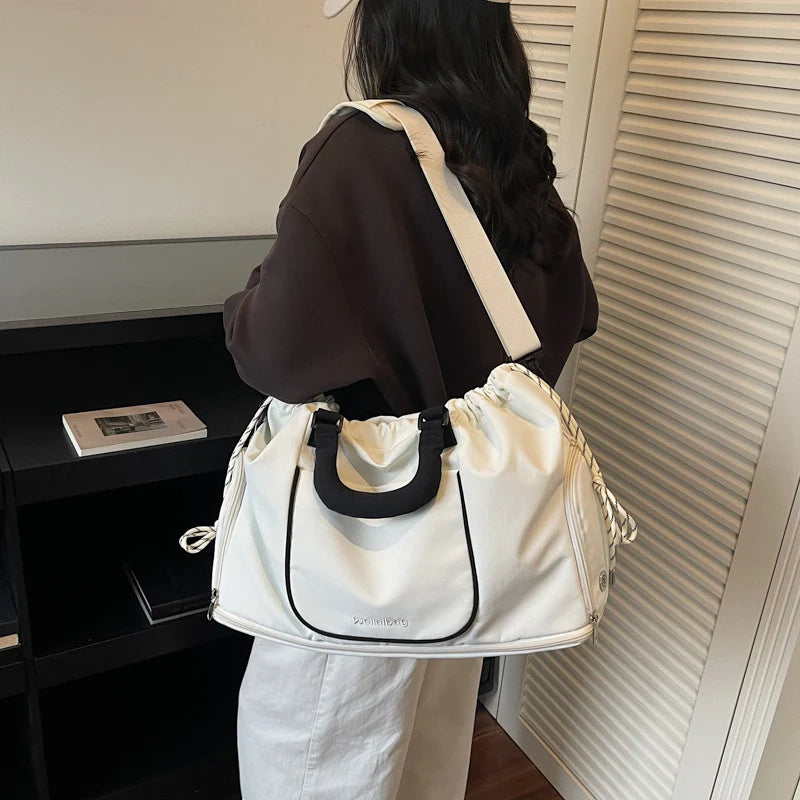 Duffle Bag Spacious Water-Resistant Detachable Strap & Dual Handles