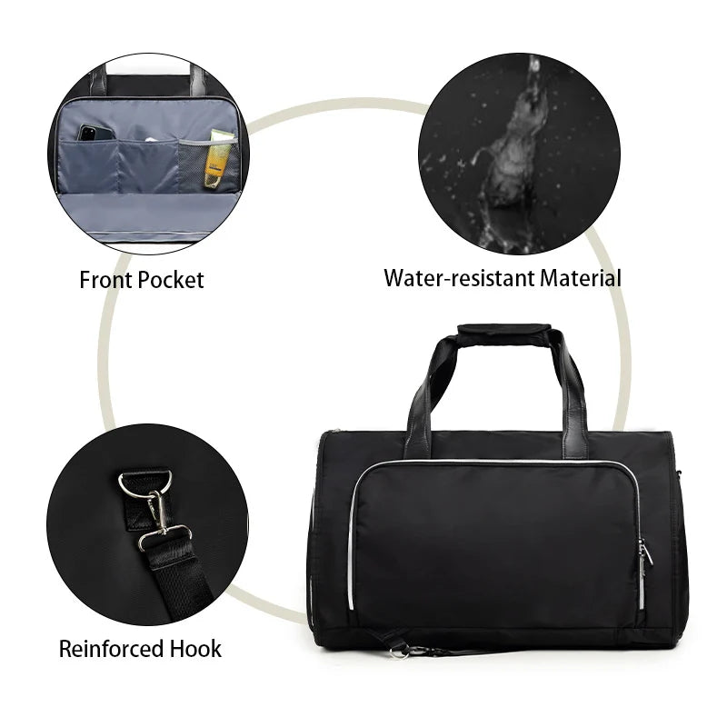 Duffle Bag Spacious Wear-Resistant Fabric Multiple Pockets