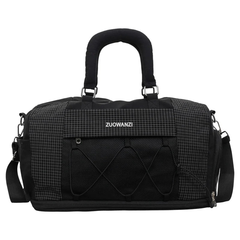 Duffle Bag Tear-Resistant Fabric Multiple Pockets & Adjustable Straps