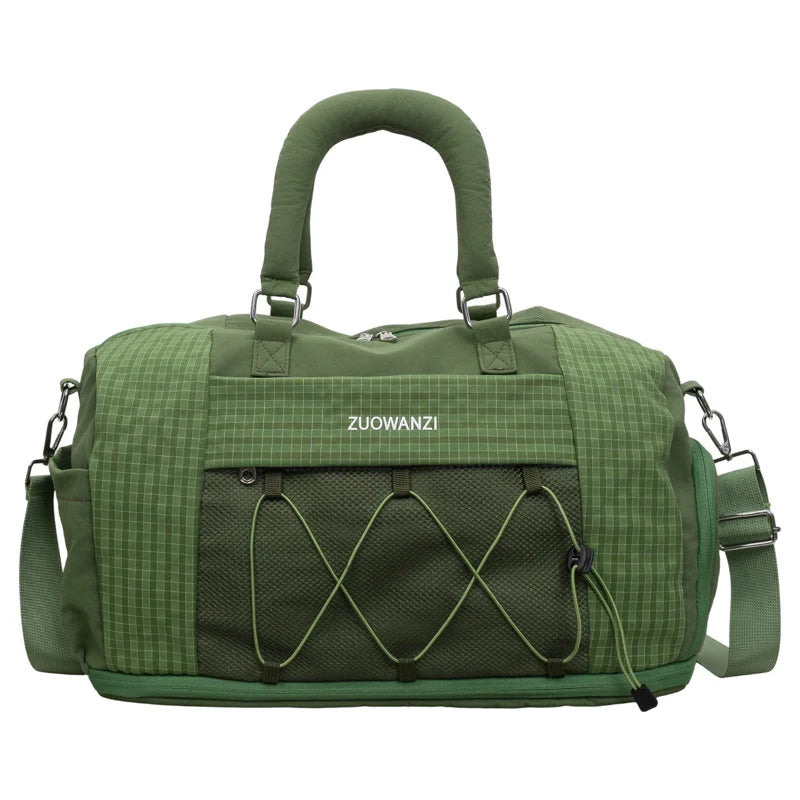 Duffle Bag Tear-Resistant Fabric Multiple Pockets & Adjustable Straps