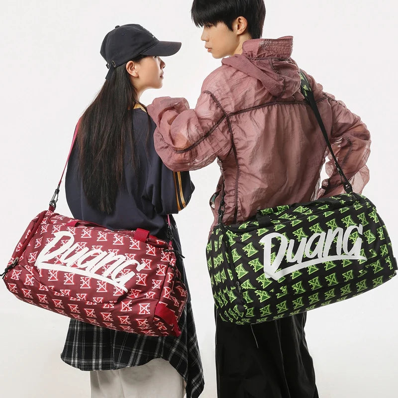 Duffle Bag Tear-Resistant Fabric Padded Handles & Adjustable Strap