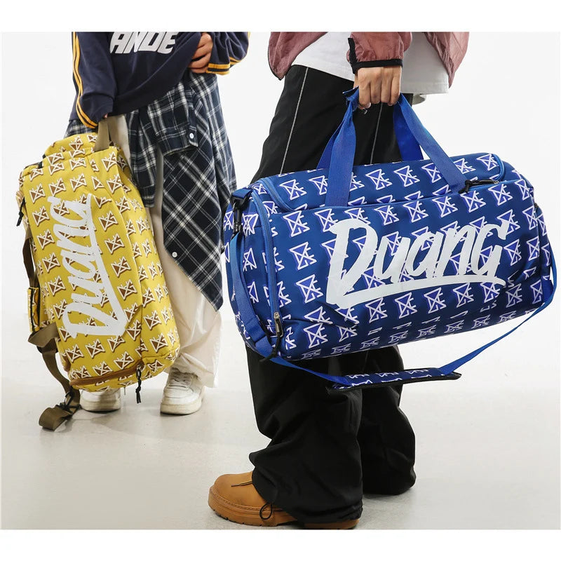 Duffle Bag Tear-Resistant Fabric Padded Handles & Adjustable Strap