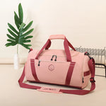 Duffle Bag Tear-Resistant Fabric Shoe Compartment & Padded Strap