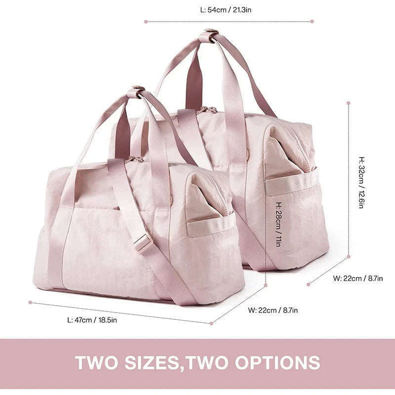 Duffle Bag Tear-Resistant Shoe Pocket & Padded Straps