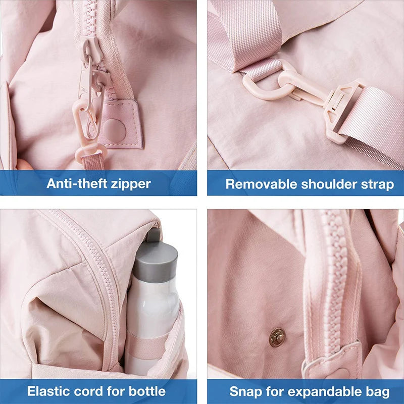 Duffle Bag Tear-Resistant Shoe Pocket & Padded Straps