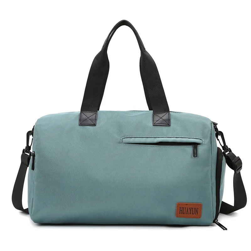 Duffle Bag Water-Resistant Canvas Detachable Shoulder Strap & Multiple Pockets