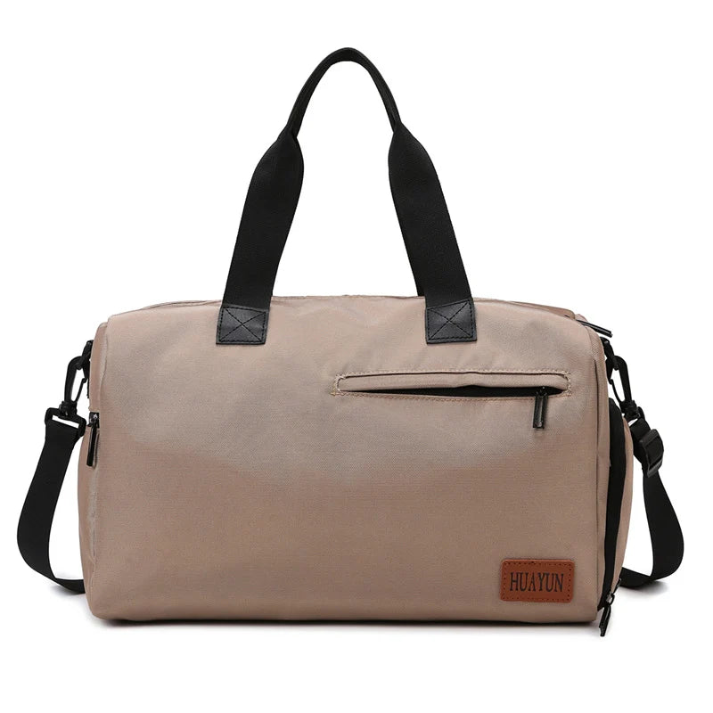Duffle Bag Water-Resistant Canvas Detachable Shoulder Strap & Multiple Pockets