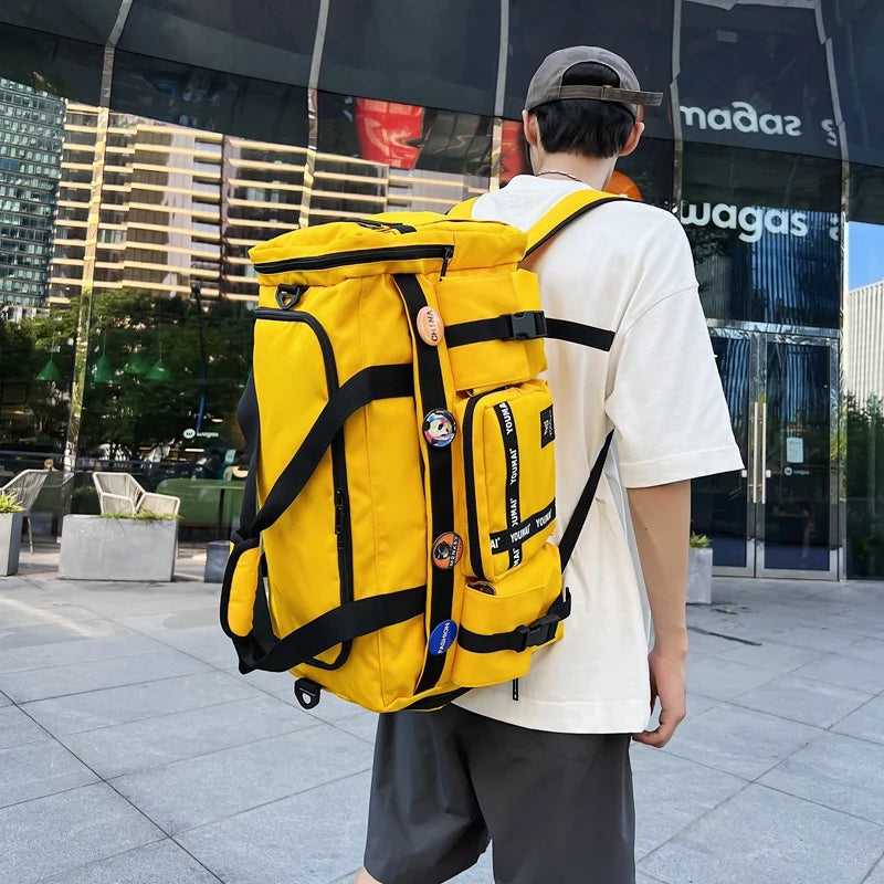 Duffle Bag Water-Resistant Fabric Adjustable Straps & Multiple Pockets
