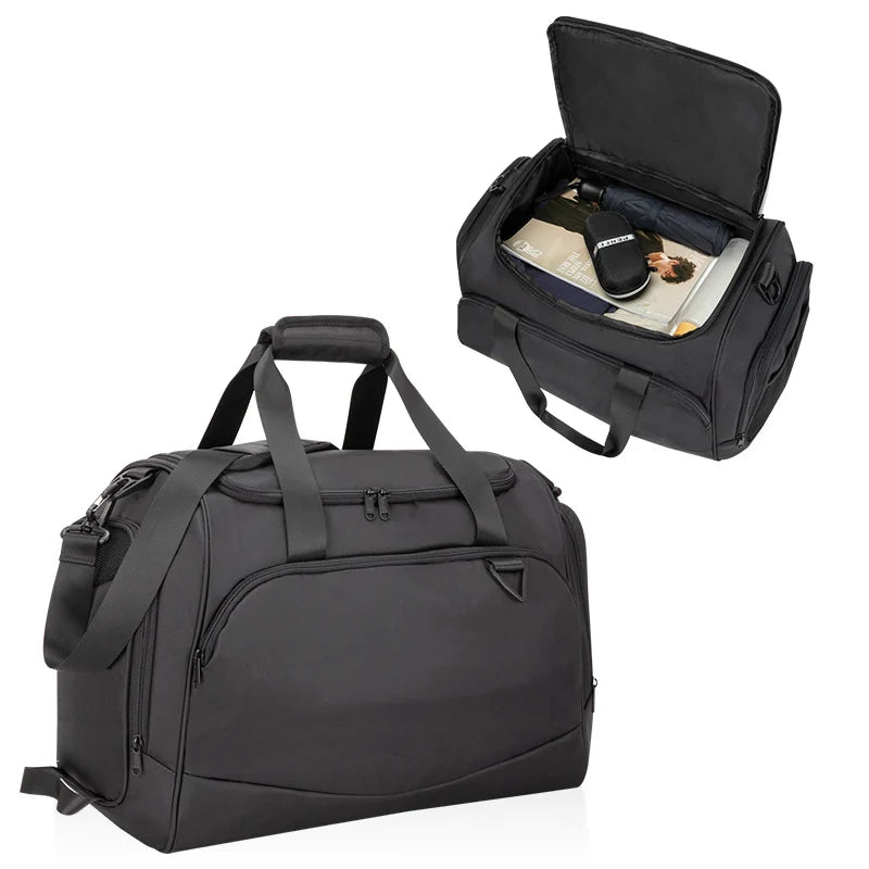 Duffle Bag Water-Resistant Multi-Compartment Detachable Shoulder Strap