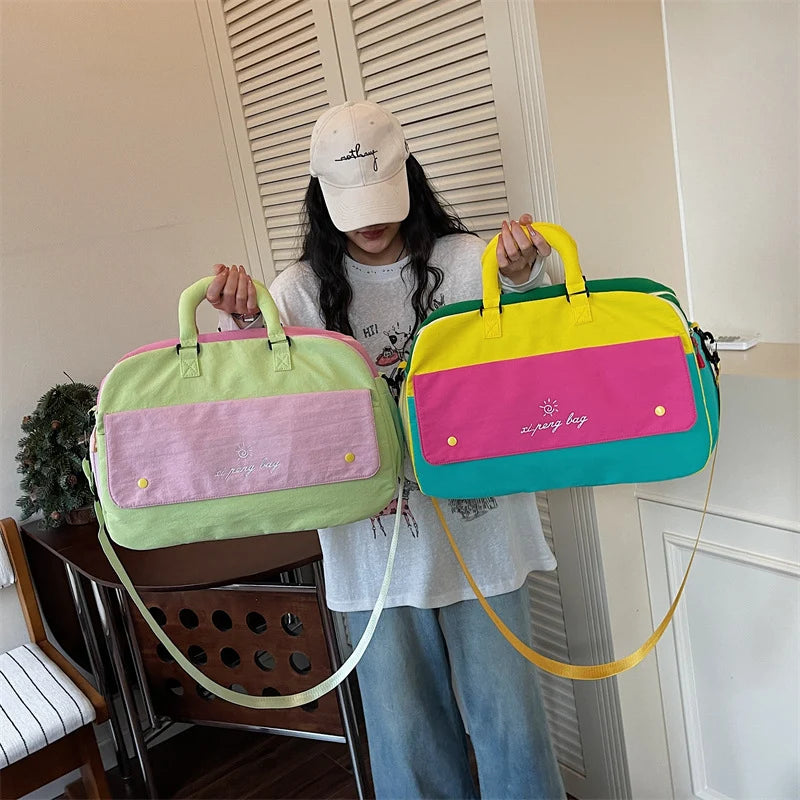 Duffle Bag Water-Resistant Multi-Compartment Padded Handles & Adjustable Strap