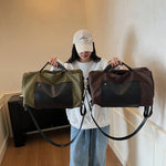 Duffle Bag Water-Resistant Multi-Compartment Padded Handles & Adjustable Strap